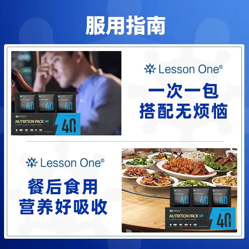 LESSON ONE国药每日营养包男士40复合维生素矿物质玛咖蓝莓维生素 - 缩略图4