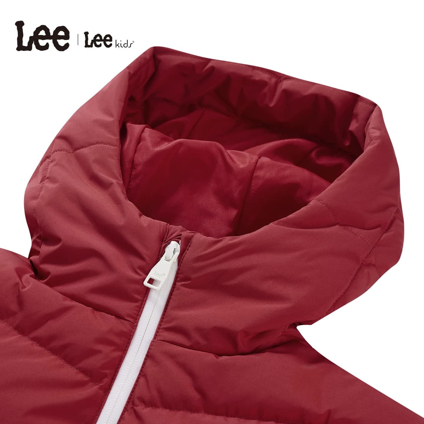 Lee kids儿童羽绒服冬季加厚中款印花防泼水加厚保暖百搭连帽外套 - 缩略图2
