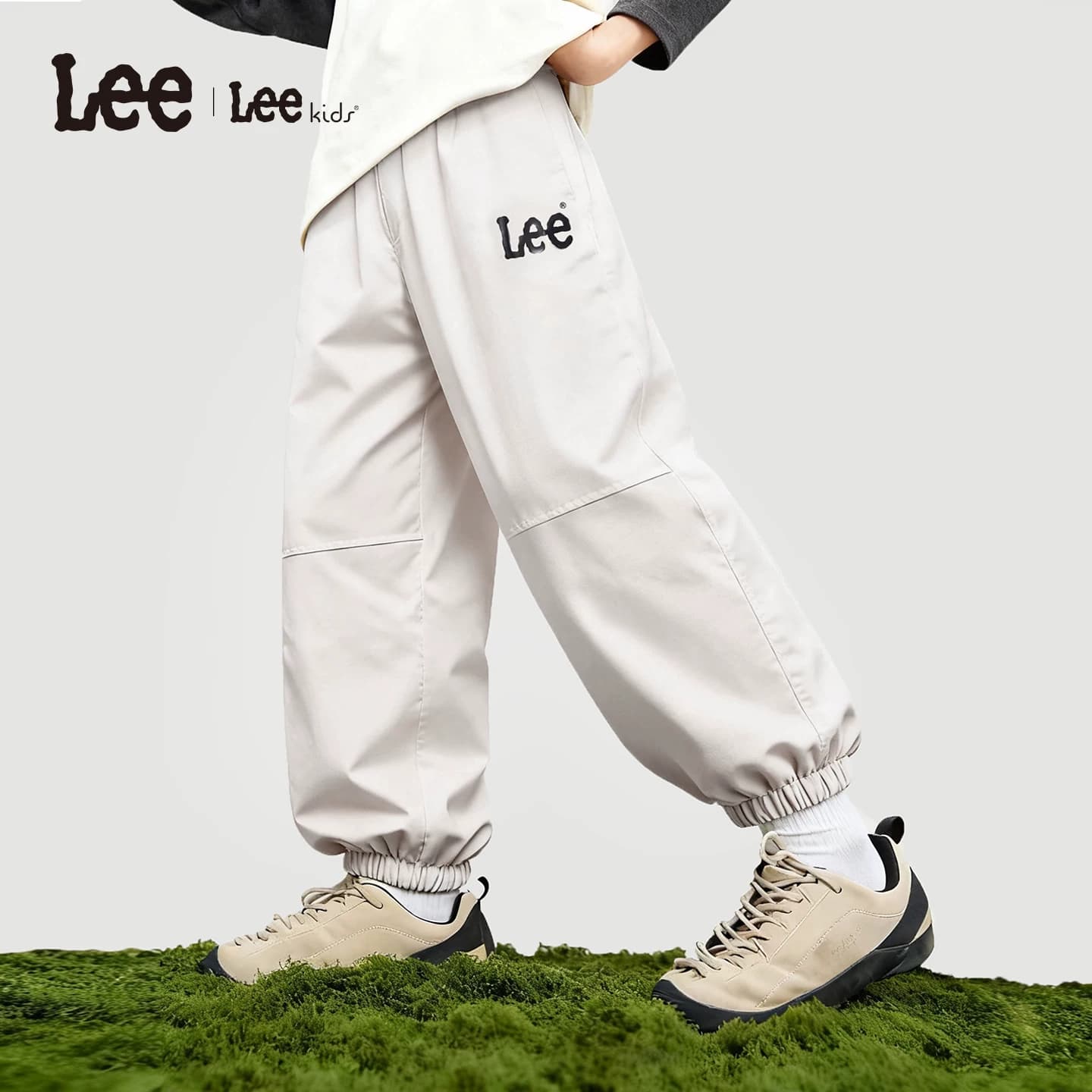 Lee kids儿童梭织加绒保暖束脚长裤秋冬新款男童女童休闲运动长裤 - 缩略图5