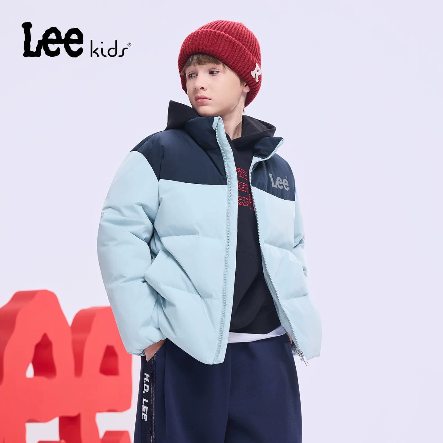 Lee kids儿童官方正品中厚羽绒服冬季防风加厚保暖舒适男女童外套 - 缩略图5
