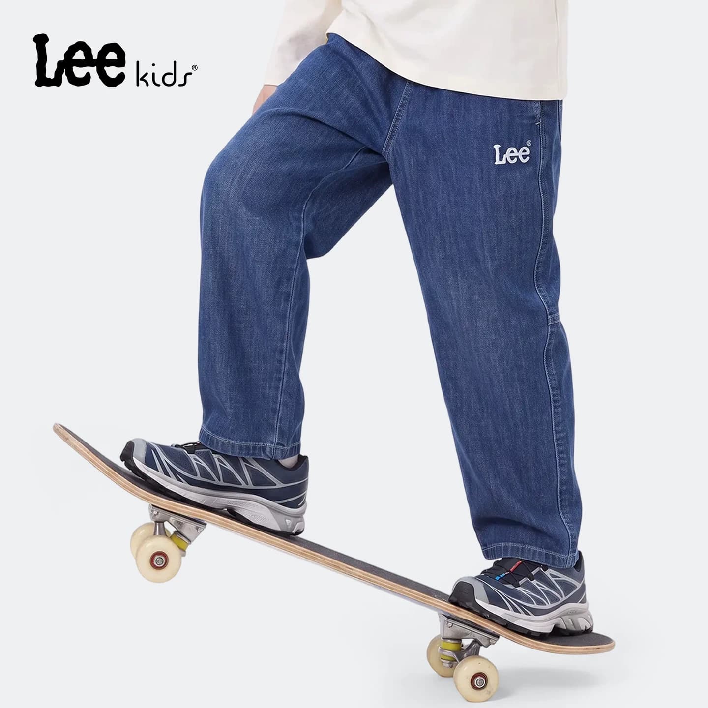 Lee kids儿童牛仔裤男童中童大童宽松直筒耐磨长裤休闲裤春秋季 - 缩略图5