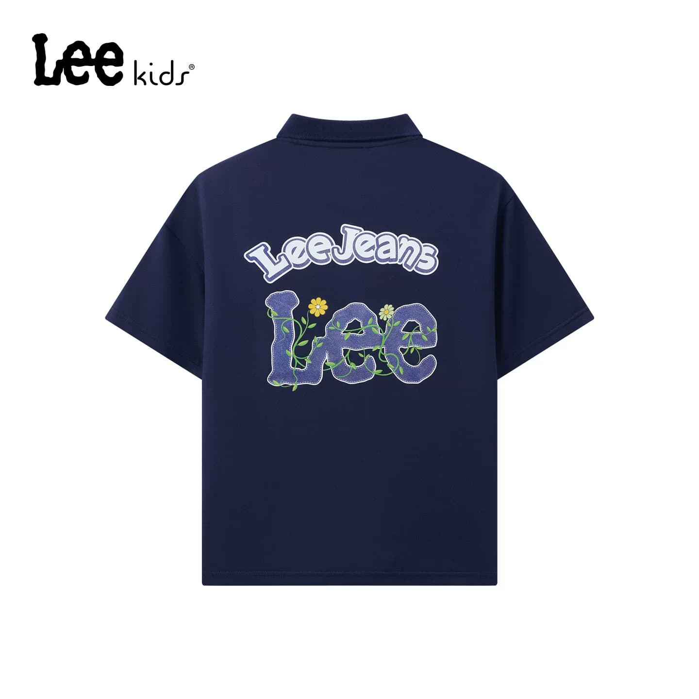 Lee kids新款男女童中大童翻领POLO衫短袖休闲风柔软透气儿童上衣 - 缩略图5