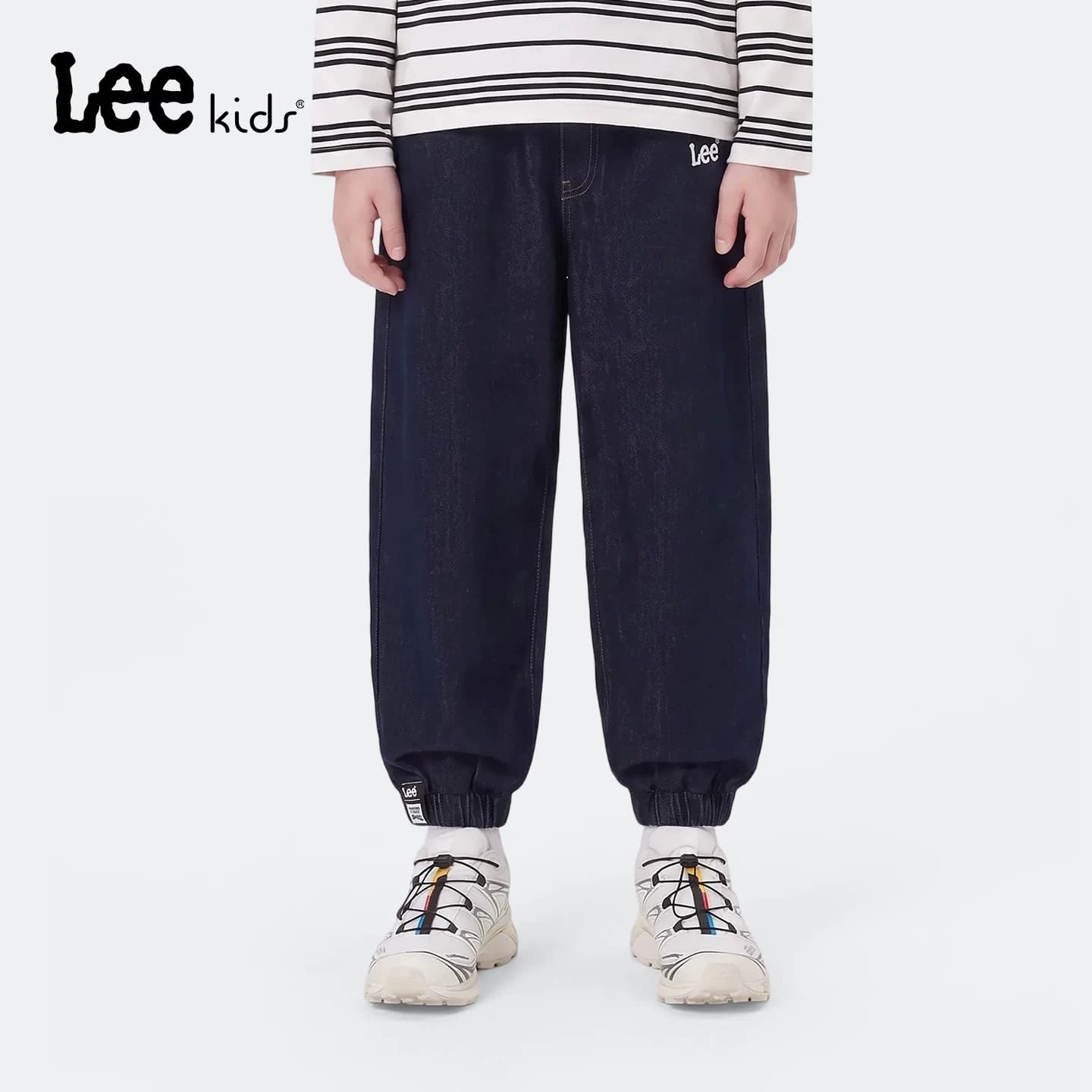 Lee kids儿童水洗牛仔裤2026春季新款男女童耐磨舒适柔软束脚长裤 - 缩略图5