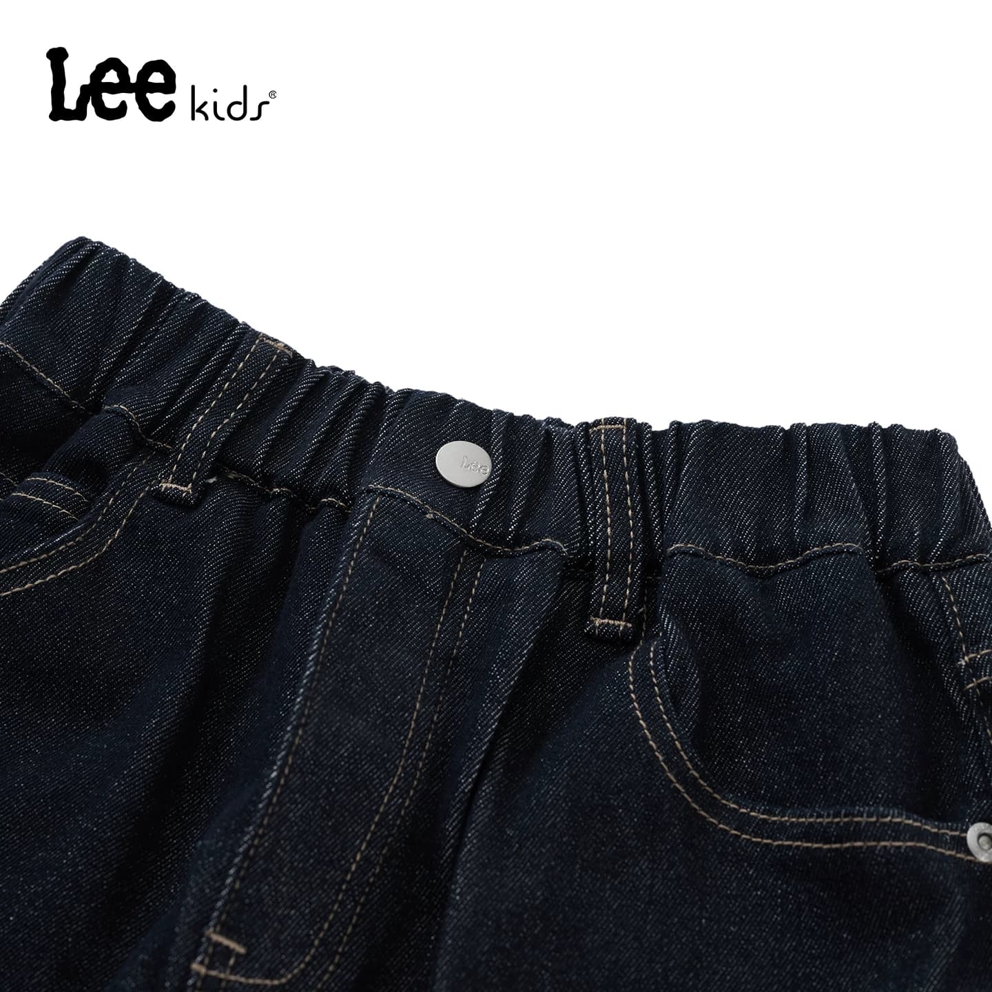 Lee kids水洗牛仔裤儿童束脚裤春秋新款男童女童耐磨休闲简约长裤 - 缩略图2
