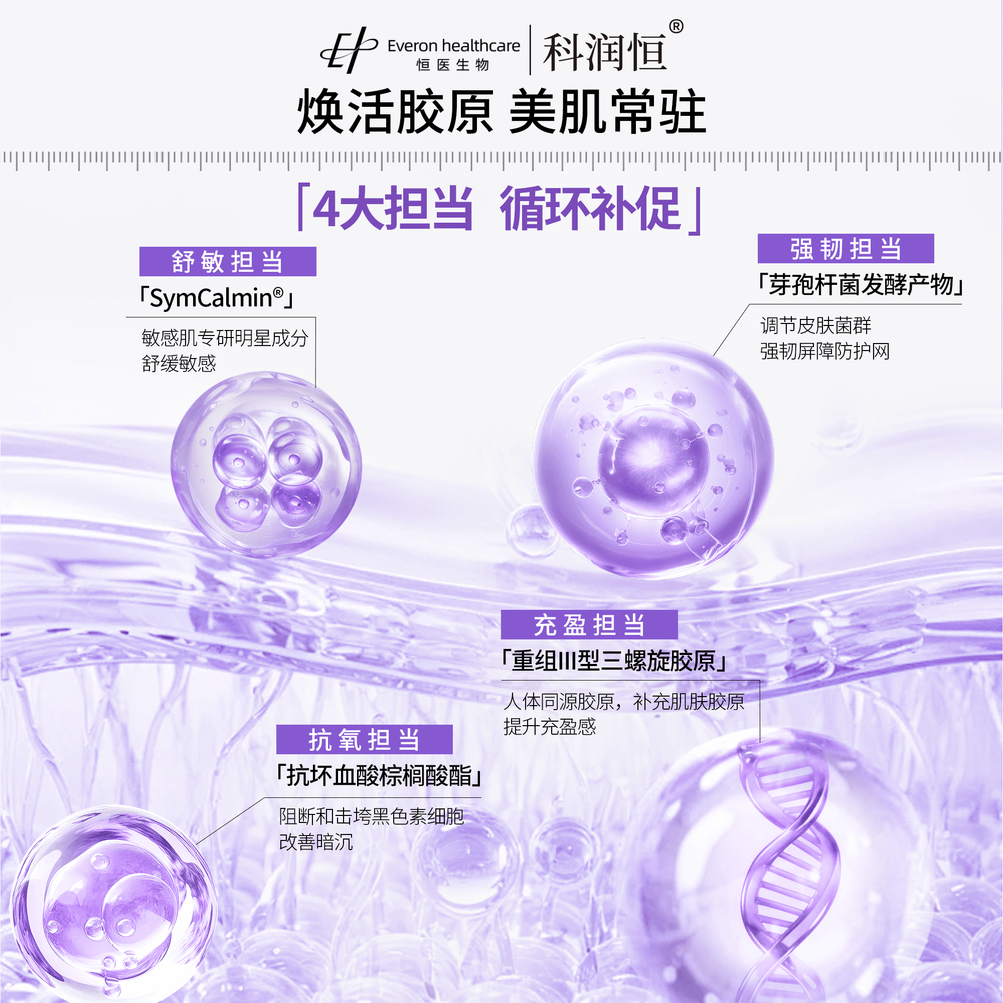 科润恒三螺旋胶原蛋白臻颜淡纹次抛精华液修护紧致淡纹舒缓敏感 - 缩略图3