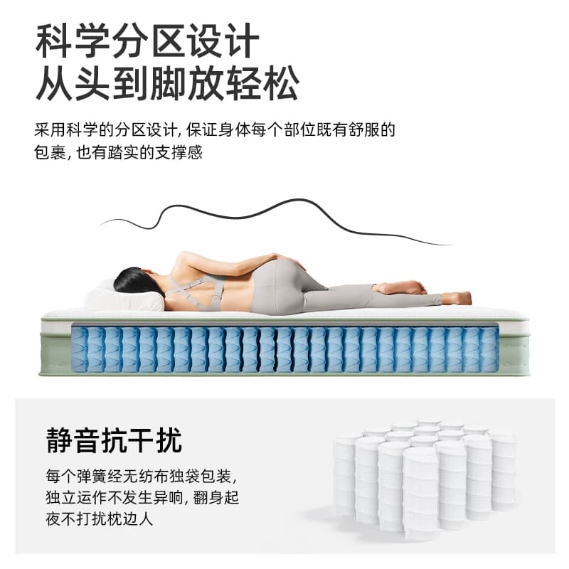 Novilla弹簧床垫护脊家用席梦思软硬适中记忆棉乳胶床垫23cmS系列 - 缩略图4