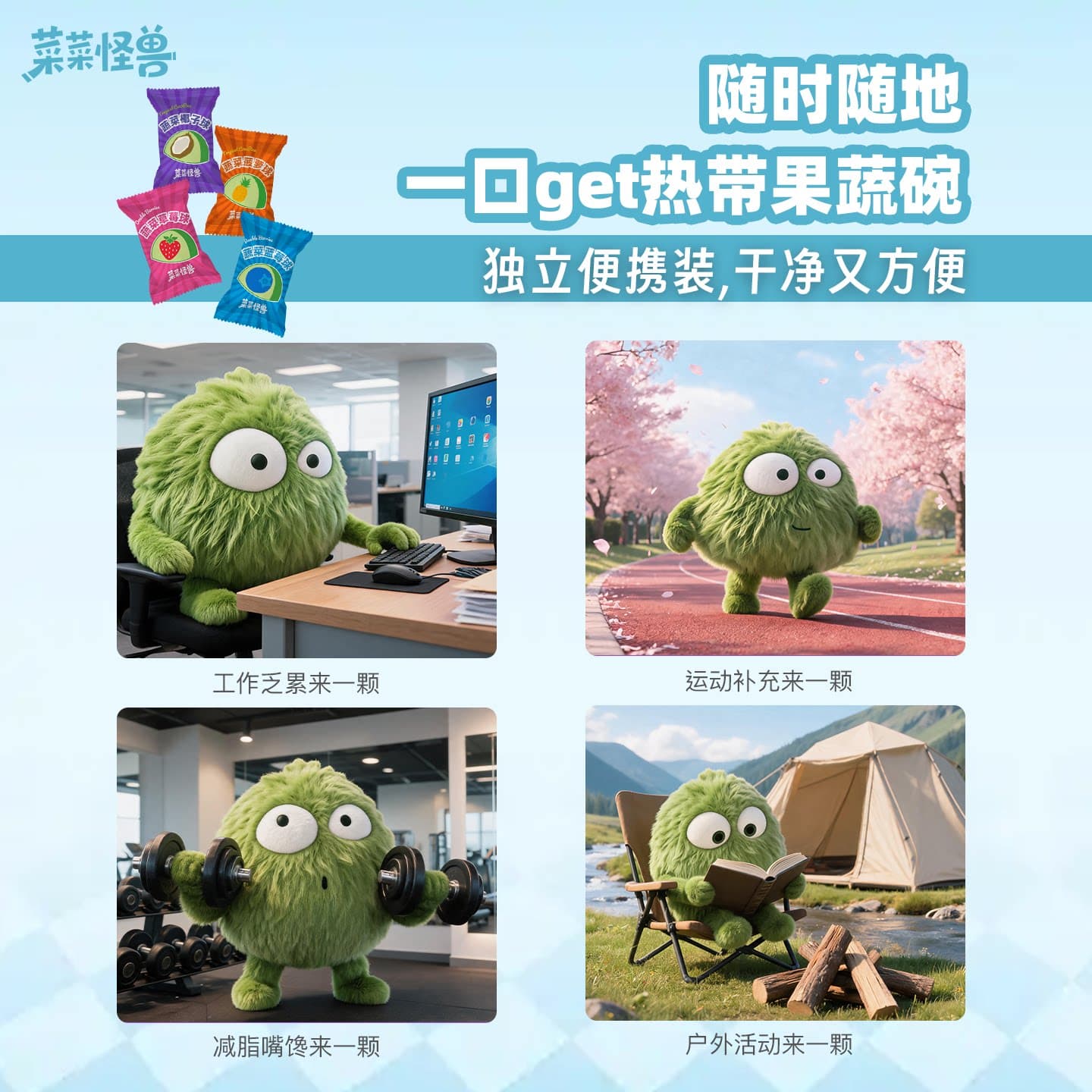 菜菜怪兽N多菜冻干蔬菜水果成人儿童上班小零食休闲分享健康 - 缩略图5