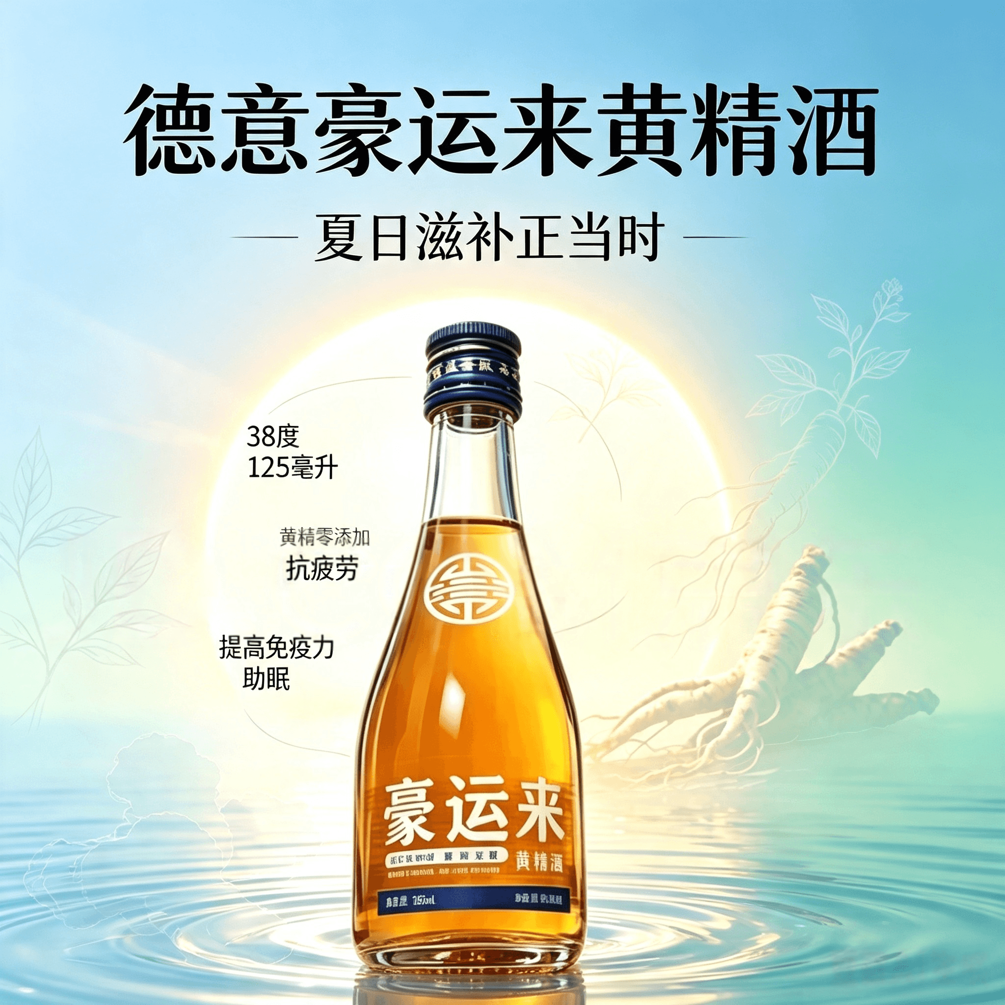 德意豪运来黄精酒125ml六瓶38度零糖零添加阳刚康养整箱送礼自饮 - 缩略图4