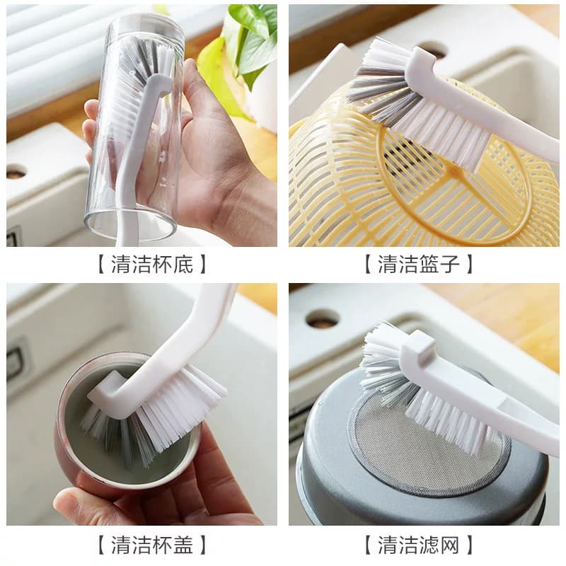 日式杯刷小龙虾清洗刷塑料清洁工具豆浆机破壁机水果机专用白灰毛 - 缩略图4