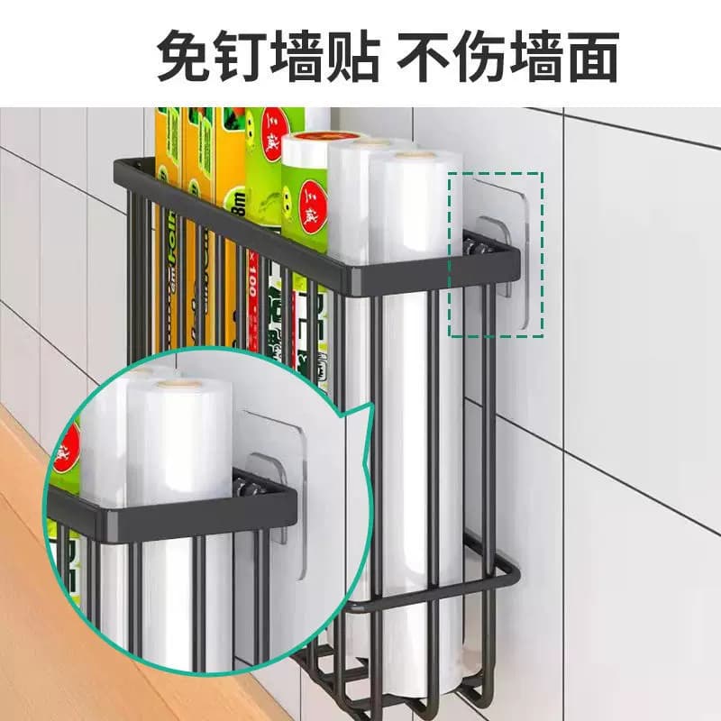 厨房冰箱磁吸置物架保鲜袋纸巾免打孔侧面调料保鲜膜收纳架 - 缩略图2