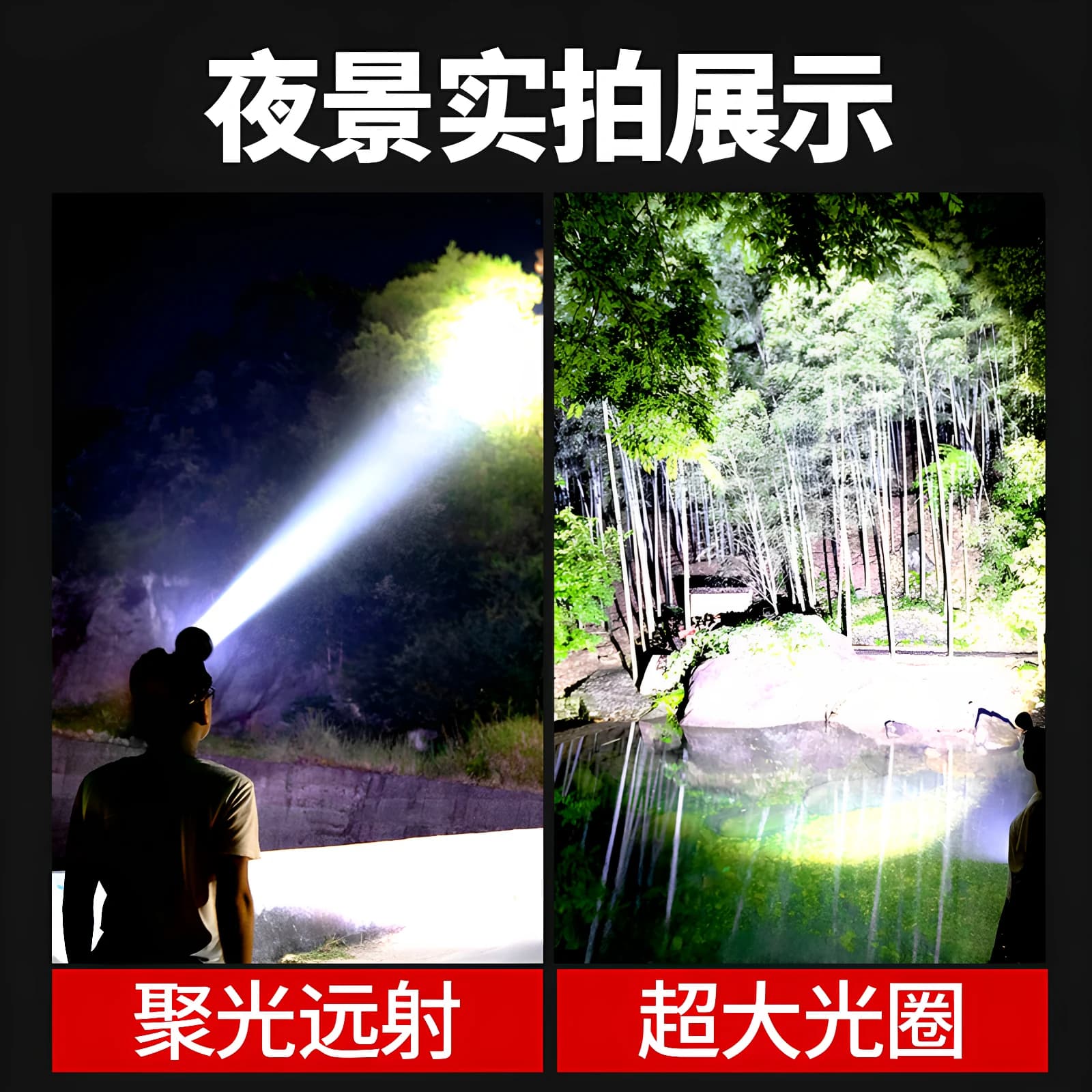 夜钓鱼头灯强光充电超亮头戴式户外超长续航手电筒家用轻感应专用 - 缩略图2
