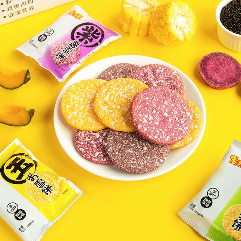 米多奇粗粮雪饼米饼早餐饼干营养健康休闲食品零食小吃儿童560g - 缩略图4