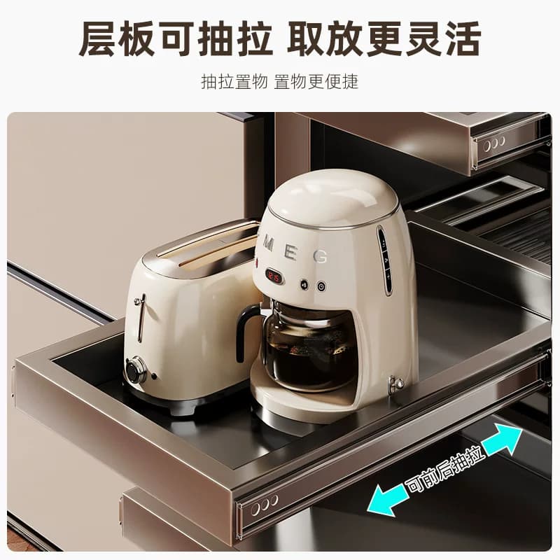 日式精工夹缝收纳柜缝隙窄边置物架厨房冰箱侧面抽拉柜超极窄缝 - 缩略图2