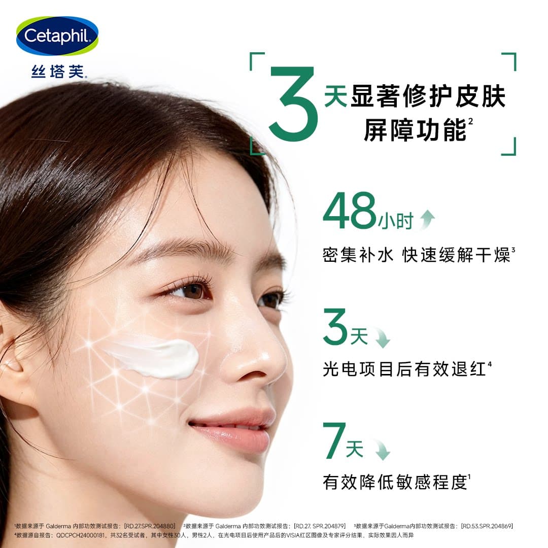 【闪退红敏】丝塔芙cetaphil四维面霜舒缓修护屏障敏感肌补水保湿 - 缩略图5