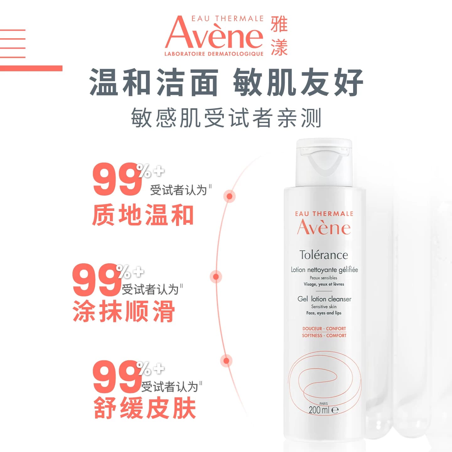 【立即抢购】雅漾专研温和洁面乳200ml深度清洁洗面奶0皂基官网 - 缩略图5
