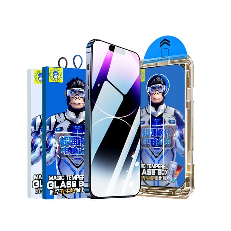 适用iphone15promax钢化膜17Promax全玻璃18Promax电镀防指纹16Pro无尘仓手机13猩猩新款14苹果神器秒贴高清 - 缩略图5