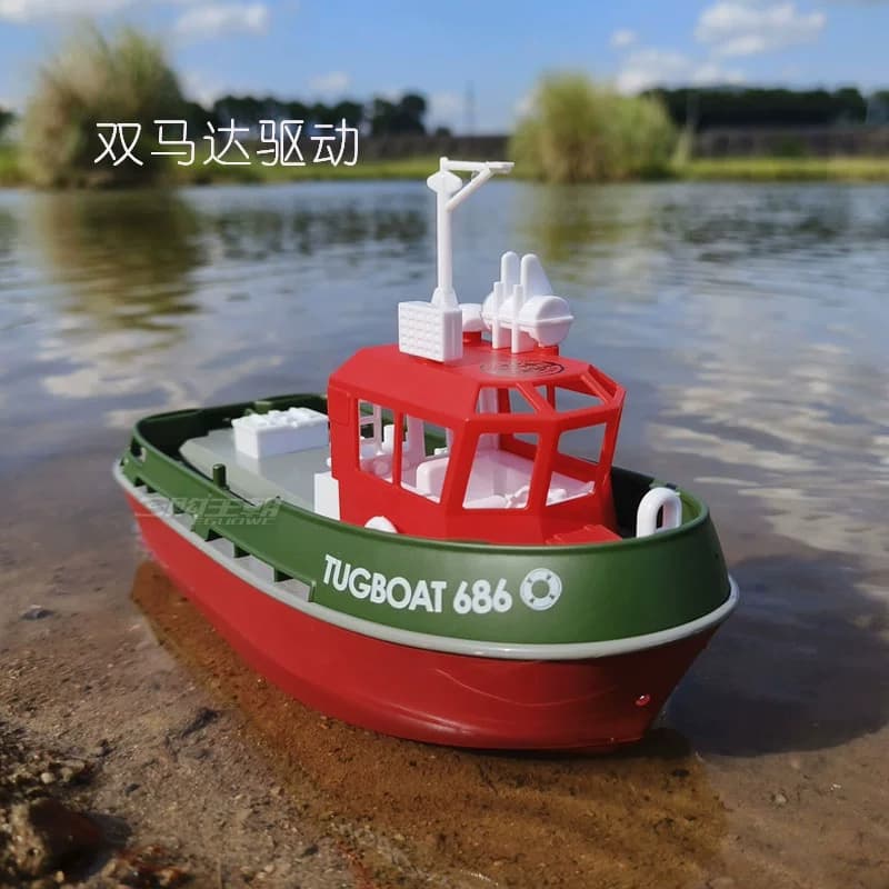 迷你遥控拖船充电高速快艇轮船无线电动男孩儿童水上玩具船模型 - 缩略图2