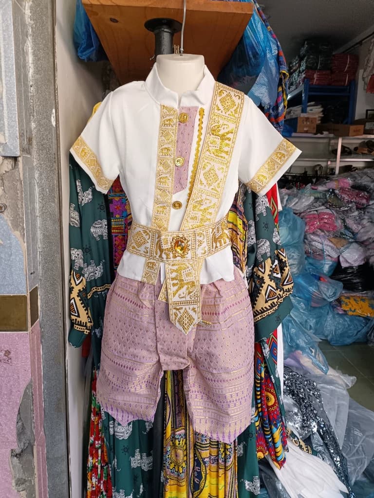 西双版纳夏季傣族男童套装泰式葫芦丝表演泼水节民族服饰旅游六一 - 缩略图5