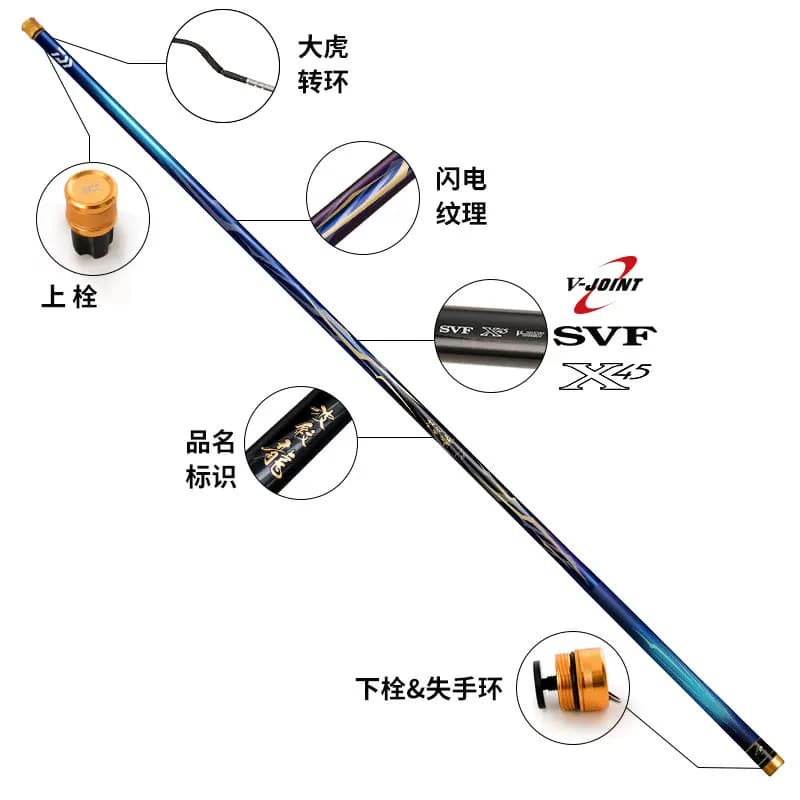 DAIWA达亿瓦 26新款波纹龙四代 综合竿37偏28休闲野钓手杆台钓竿 - 缩略图3