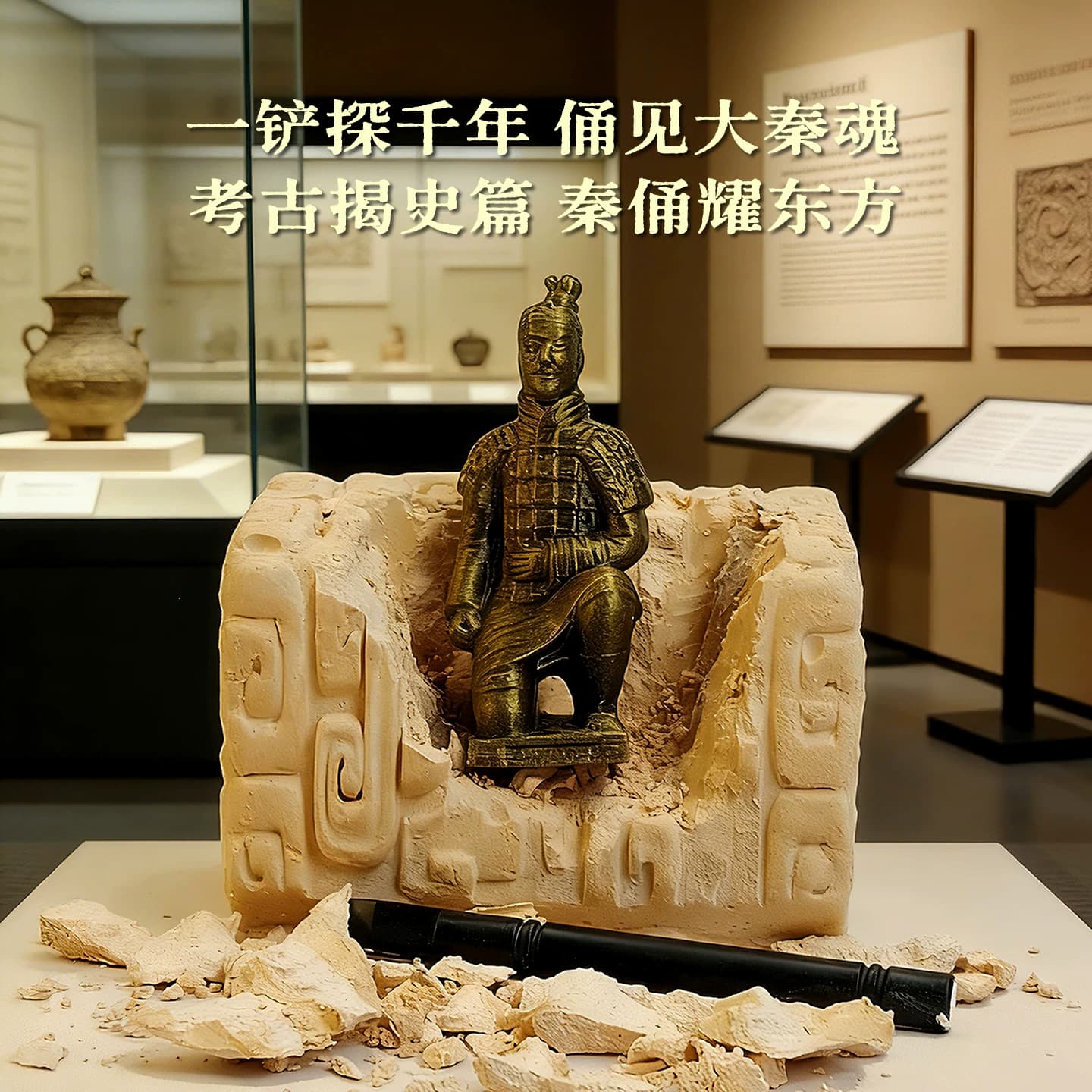 秦始皇兵马俑考古盲盒儿童考古挖掘玩具博物馆历史文物挖宝藏挖土 - 缩略图2