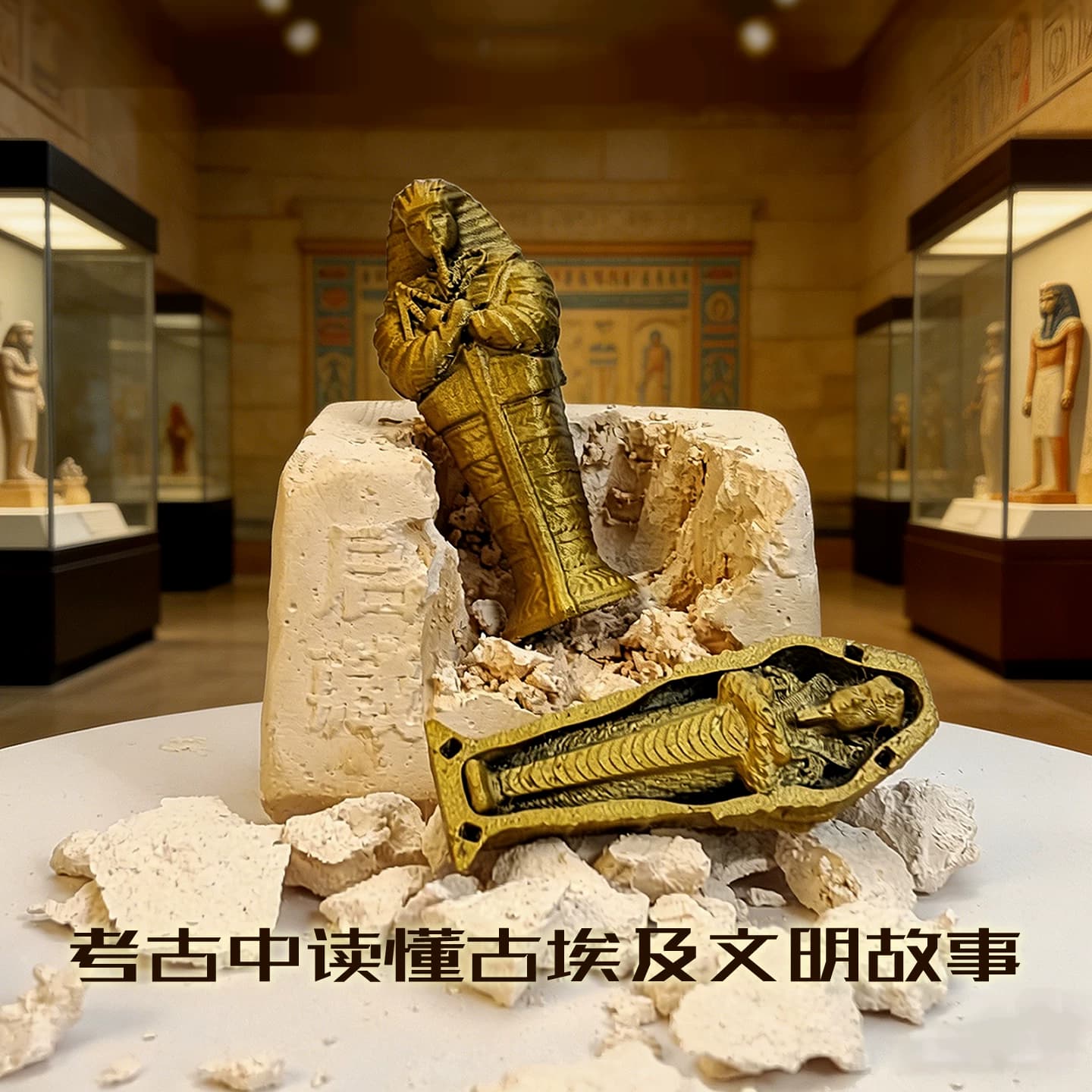埃及金字塔考古挖掘玩具盲盒博物馆历史木乃伊寻宝挖宝藏儿童文创 - 缩略图2