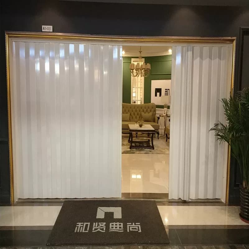 pvc折叠门燃气验收卧室卫生间厨房门阳台客厅商铺隔断推拉百叶门 - 缩略图2