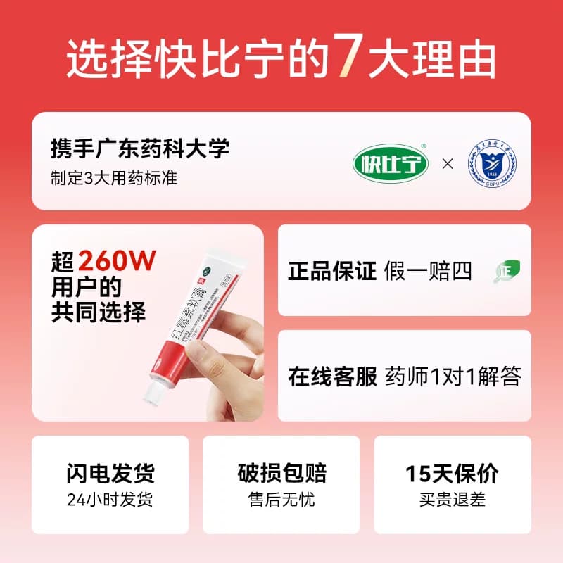 红霉素膏软膏外用官方旗舰店正品罗药痔疮消炎止痒婴儿私处祛痘印 - 缩略图5