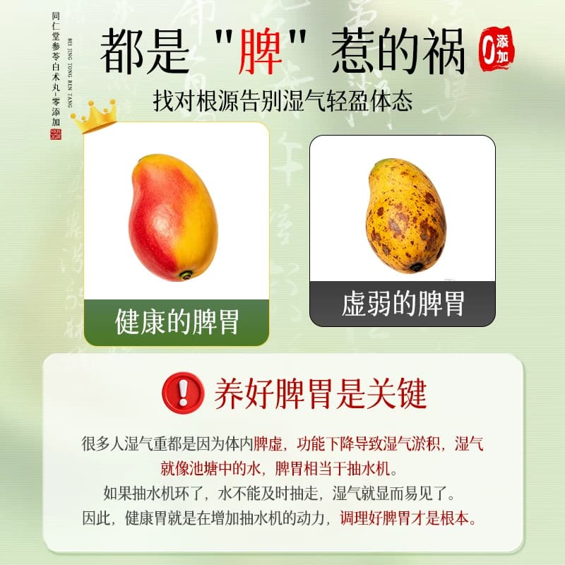 北京同仁堂官方正品参苓白术丸健脾祛湿益气中成药国药准字茯苓 - 缩略图4