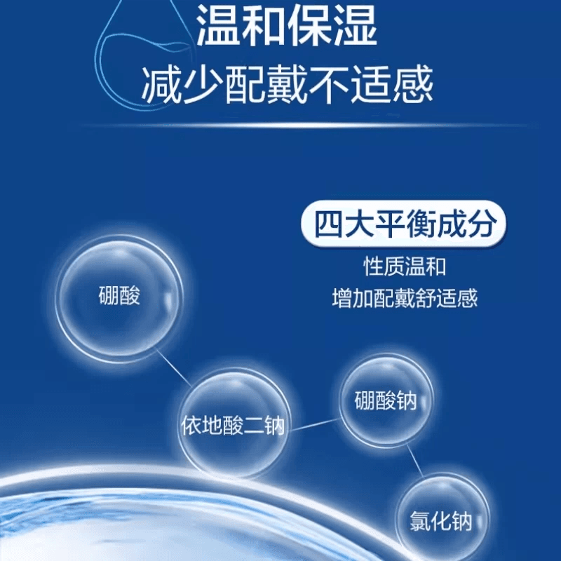 博士伦隐形眼镜护理液美瞳软镜护理液润明清透进口杀菌除蛋白正品 - 缩略图2