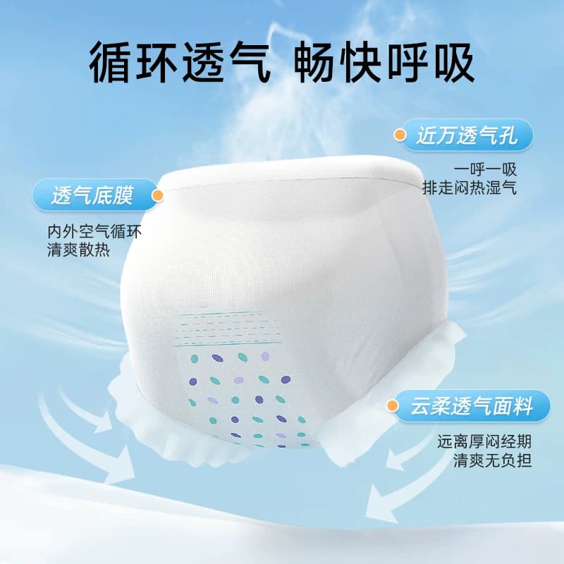 德佑蚕丝安睡裤产妇专用产后女经期用防漏安全裤夜用卫生巾安心裤 - 缩略图4