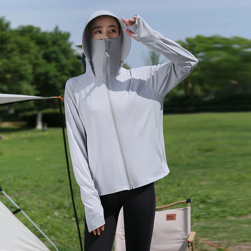防晒衣女款大帽檐2026新款防紫外线夏季宽松冰丝冰感轻薄防晒服 - 缩略图5