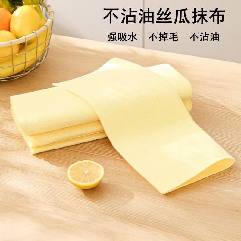 D丝瓜抹布厨房加厚洗碗布去油不掉毛家用吸水不沾油清洁百洁布 - 缩略图4