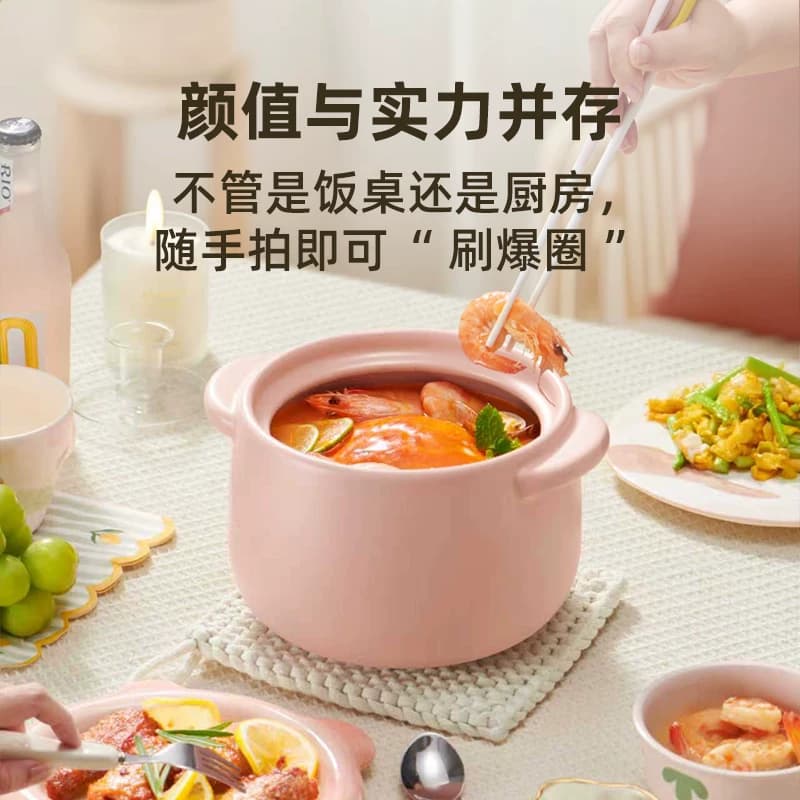 悦味火山砂锅煲家用高温干烧不裂陶瓷煲仔饭煲汤一人食燃气灶专用 - 缩略图5
