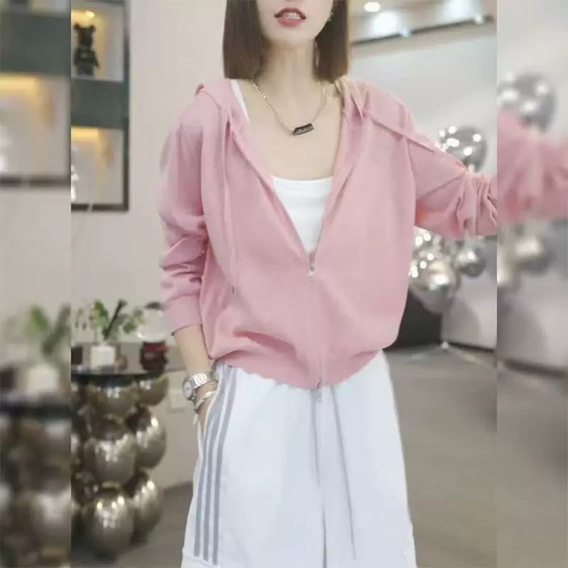2026春季新款女装时尚休闲百搭连帽长袖外套女宽松显瘦上衣 - 缩略图4