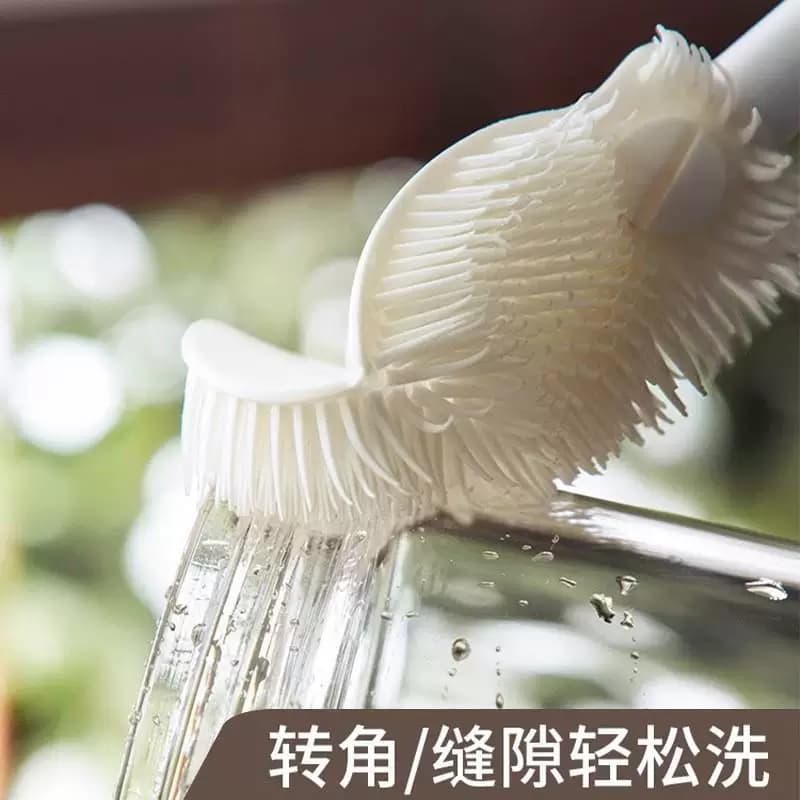 长柄洗杯刷折叠厨房水杯破壁机专用硅胶无死角缝隙刷玻璃杯刷子 - 缩略图2