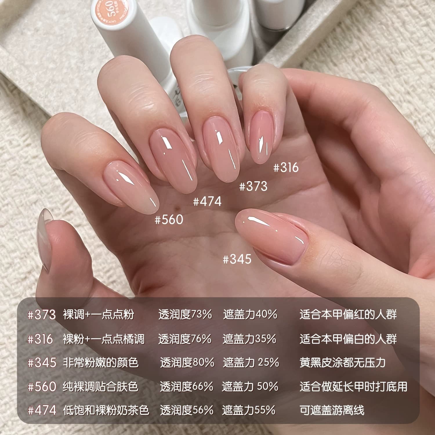 gaoy戈雅网红爆款560裸色甲油胶2026年新款373冰透316美甲474 345 - 缩略图2