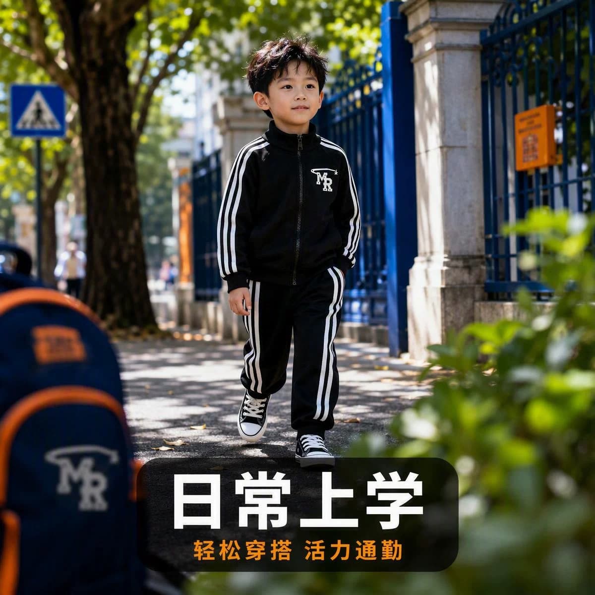 儿童休闲男童春装套装2025新款春秋网红运动男女孩卫衣洋气潮 - 缩略图4