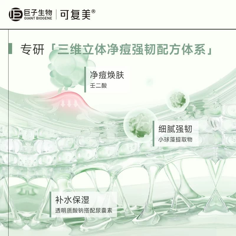 可复美净痘小绿膜净痘修护皮肤屏障保湿控油润肤祛痘面膜5片/盒 - 缩略图5