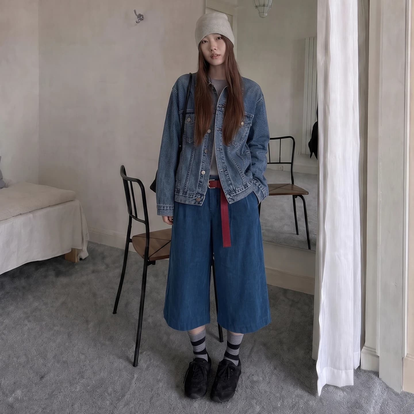 小个子七分裤女2026秋装新款灯芯绒中高腰休闲时尚百搭纯棉阔腿裤 - 缩略图5