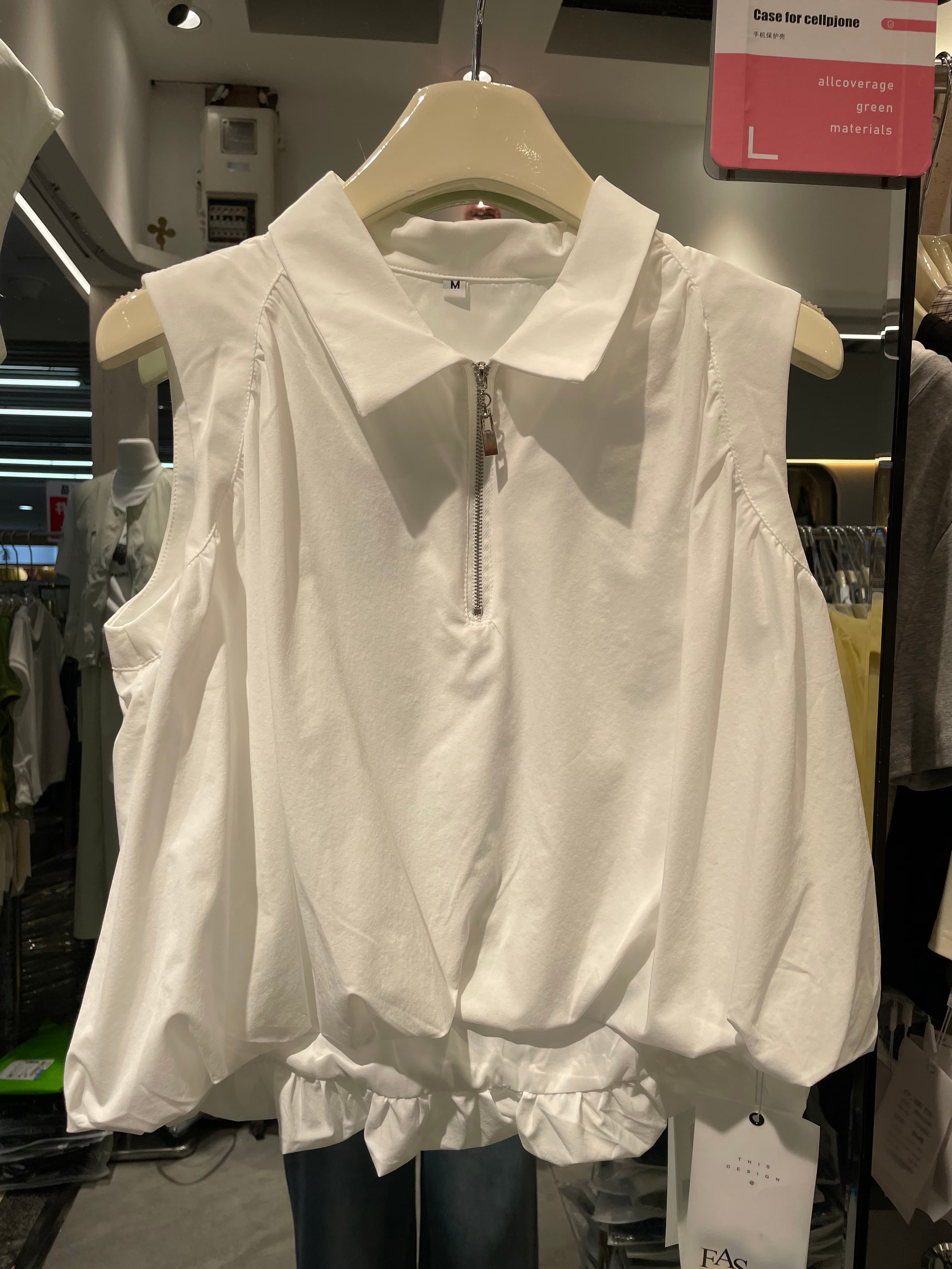 香魅儿6615夏季新款韩版宽松显瘦百搭无袖衬衫女设计感小众上衣潮 - 缩略图5