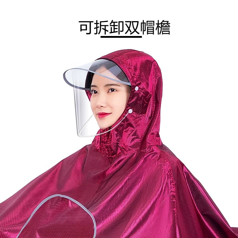 电动车雨衣男女款加大加厚摩托电瓶车专用双人长款全身防暴雨雨披 - 缩略图3