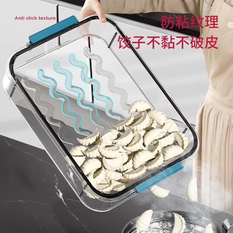 饺子收纳盒冰箱用食品级冷冻专用厨房速冻水饺保鲜盒托盘馄饨抄手 - 缩略图5