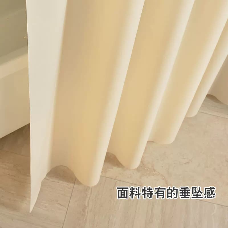 防水布浴帘免打孔浴室隔断帘防霉纯色帘子淋浴帘挂帘卫生间套装 - 缩略图4