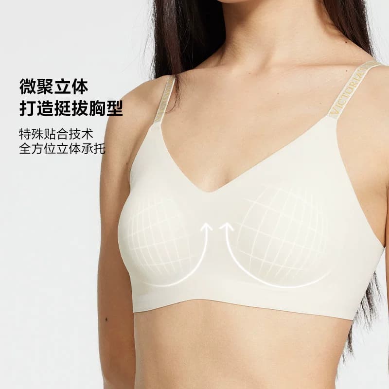 维密 单依纯同款果冻条反重力PRO文胸小胸微聚拢无痕背心内衣女夏 - 缩略图4