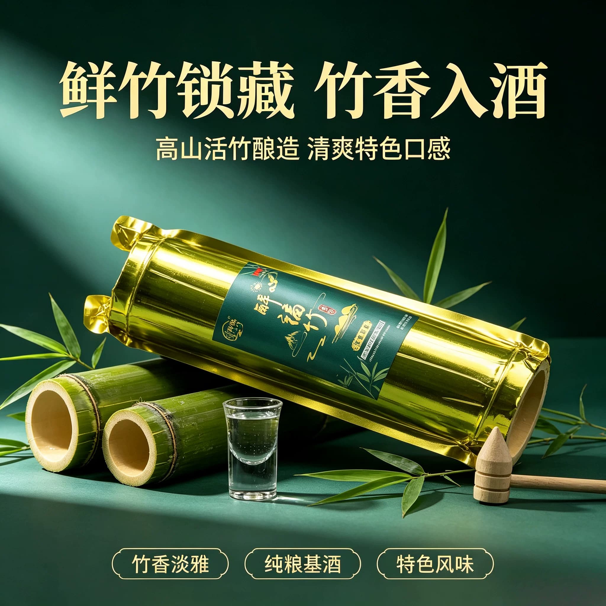 醉福竹江西竹筒酒青竹酒52度原生态竹筒酒鲜竹酒500ml整箱礼盒装 - 缩略图2