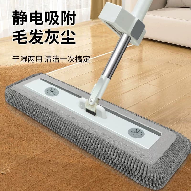 雪尼尔拖把家用免手一拖新款懒人湿两用拖地神器大号拖布吸水 - 缩略图3