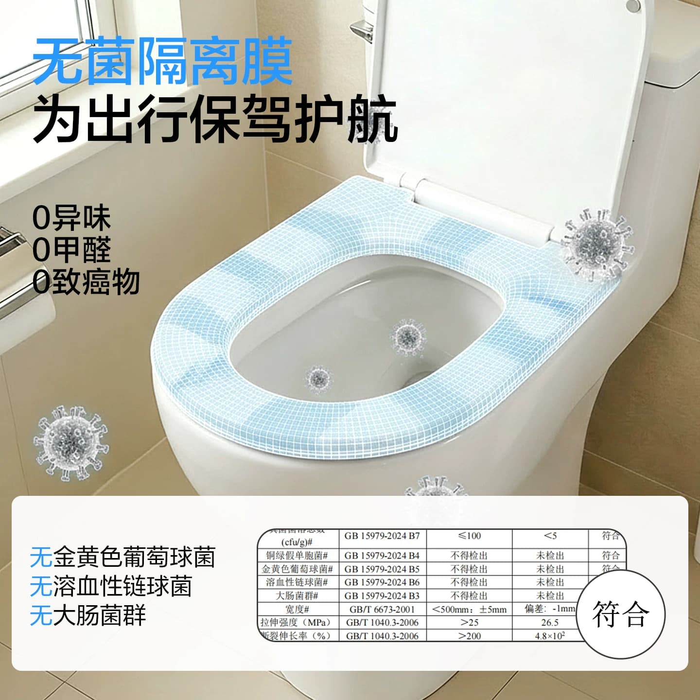 巴迪高一次性隔脏膜旅行酒店马桶垫便携独立包装牙科蓝膜防脏专用 - 缩略图2