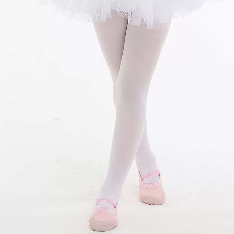 加肥加大版超大版白色打底连裤袜子夏天簿款跳舞蹈女童儿童棉大袜 - 缩略图2