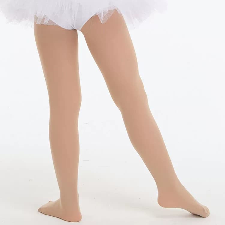 加肥加大版超大版白色打底连裤袜子夏天簿款跳舞蹈女童儿童棉大袜 - 缩略图3