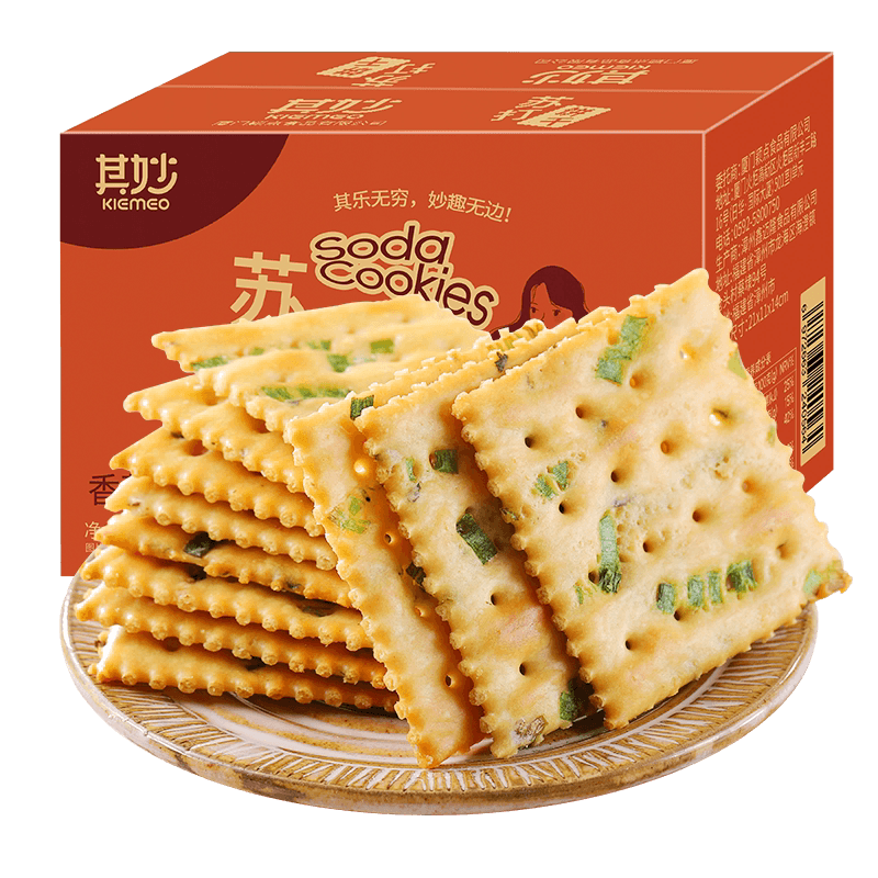 香葱苏打饼干整箱低小包装代餐梳打饼咸味脂多口味散装网红零食品 - 缩略图5